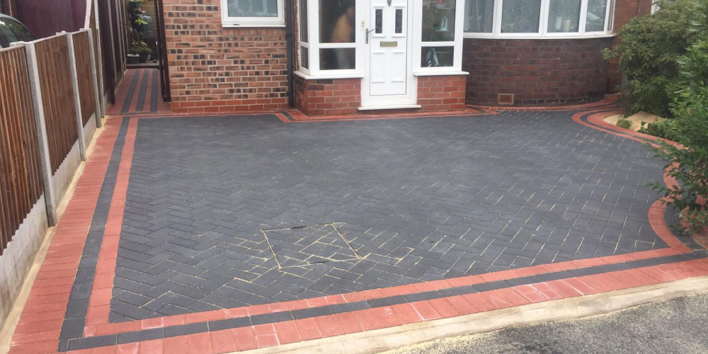Block paved driveway of the type JM Paving install in Evington